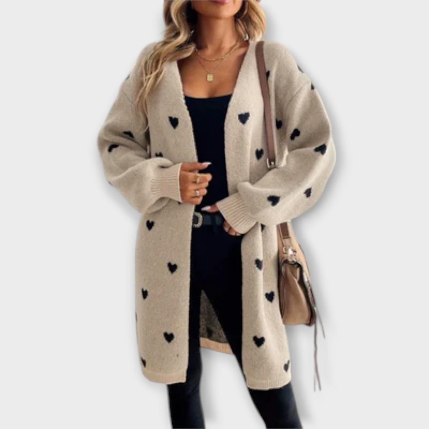 Julia - Cardigan s Vzorcem Srdce