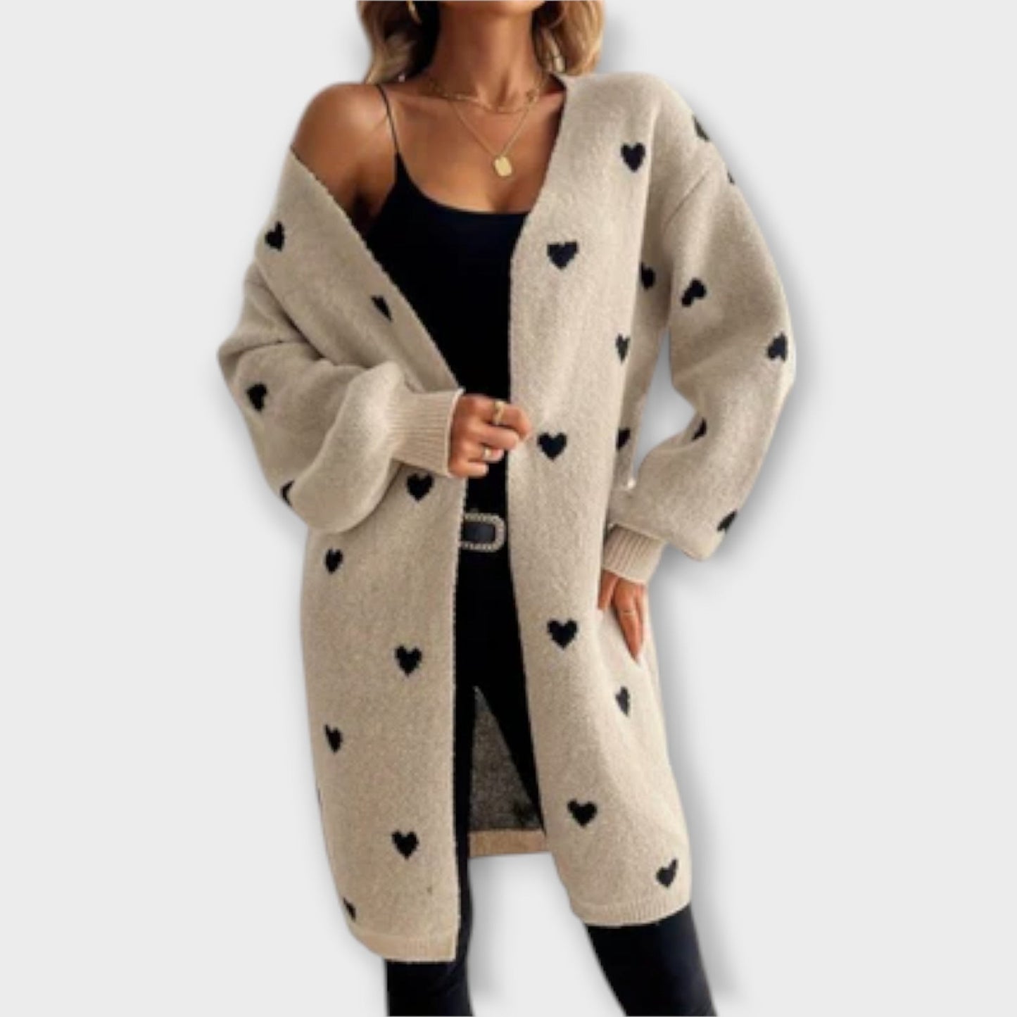 Julia - Cardigan s Vzorcem Srdce