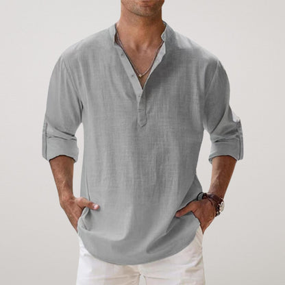 Savrani™ - Henley košile z lnu s efektem bavlny