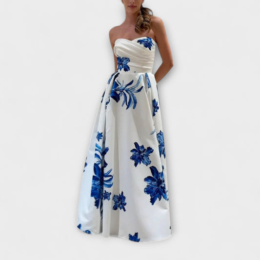 Rosalie - Chic off-shoulder květinové maxi šaty