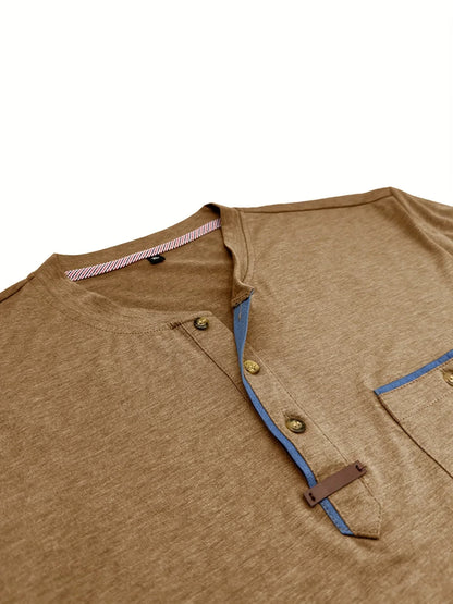 Savrani™ | Elegantní tričko s kulatým výstřihem a kapsou