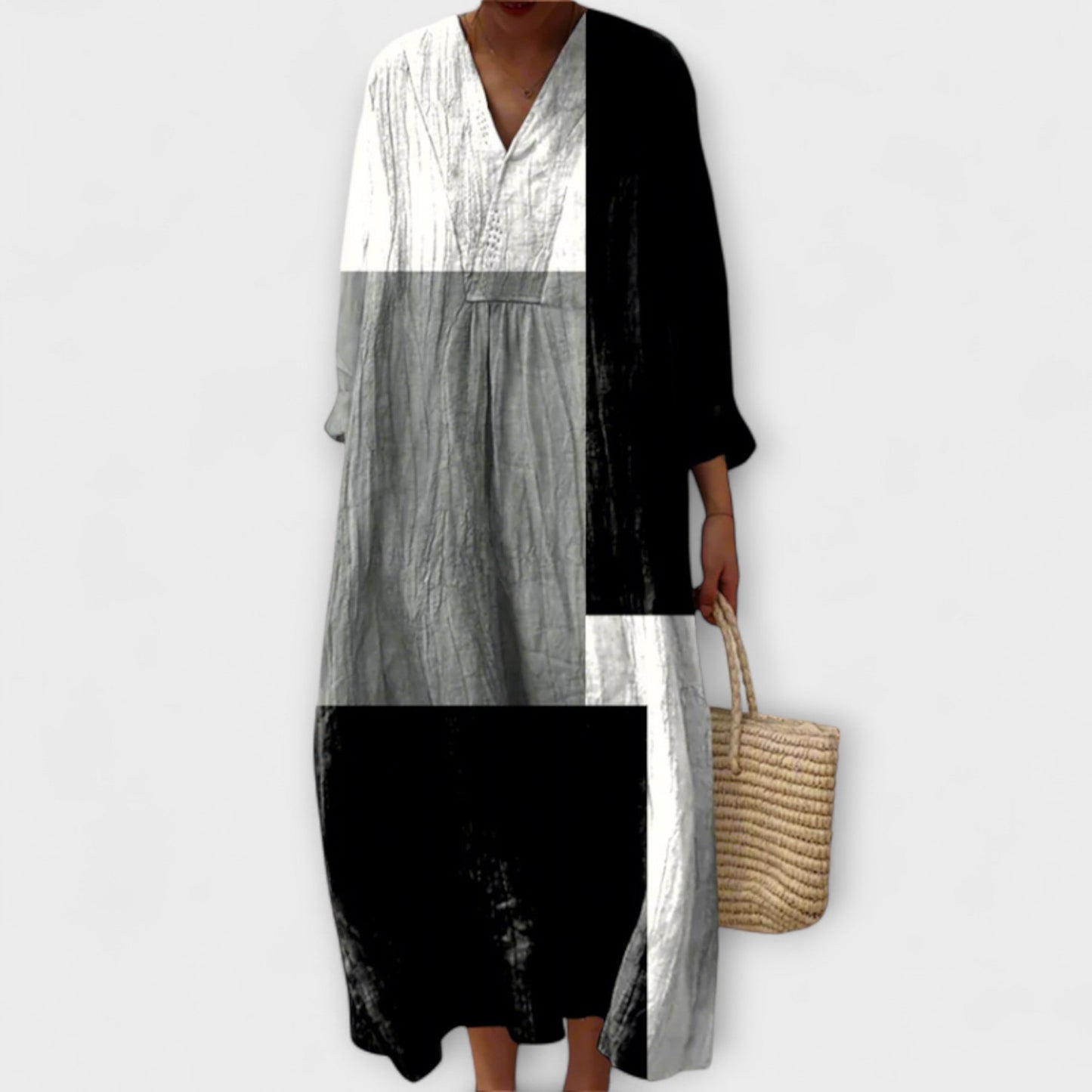 Colette - Abstract Patchwork Maxi Coat