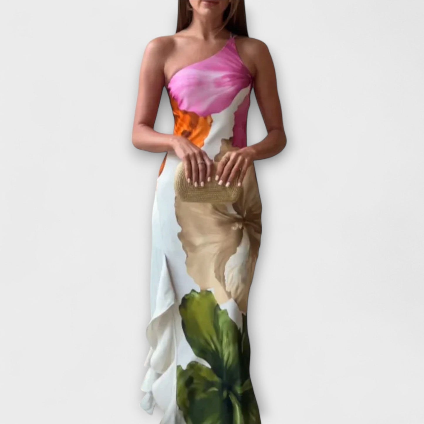 Sapphire - Elegantní Maxi Šaty s Patchworkem