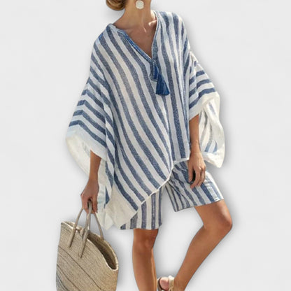 Lily - Oversized Blouse and Chic Shorts Set