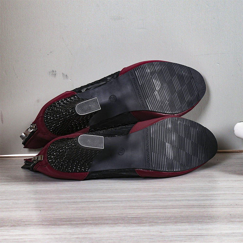 Lunaria™ – Dámské Letní Podpatky s Krajkou a Třpytivými Detaily